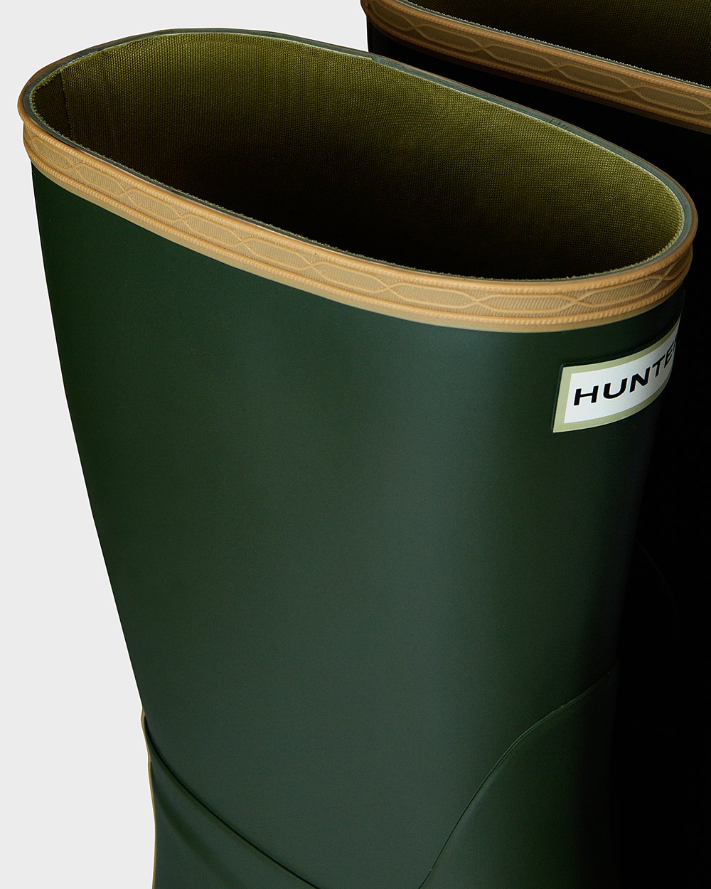 Mens Short Rain Boots - Hunter Gardener (65JQENKMP) - Green